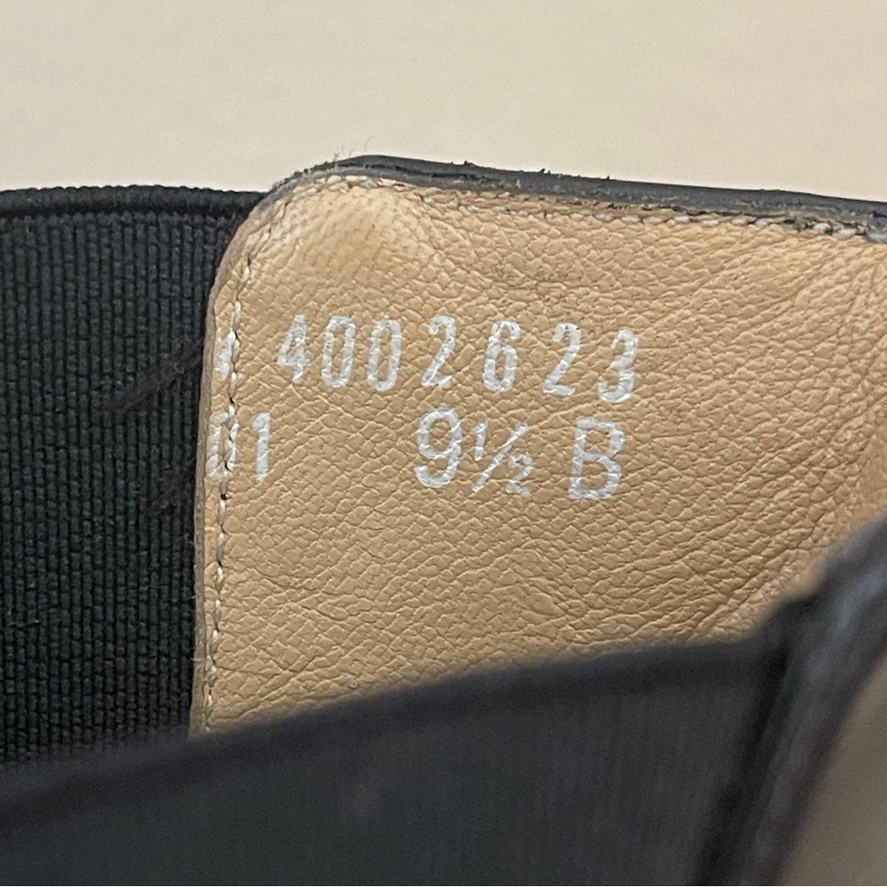 Always Chic!  Vintage Ralph Lauren Black Chelsea Leather Ankle Boots 3" Heel 9.5 - Picture 9 of 14